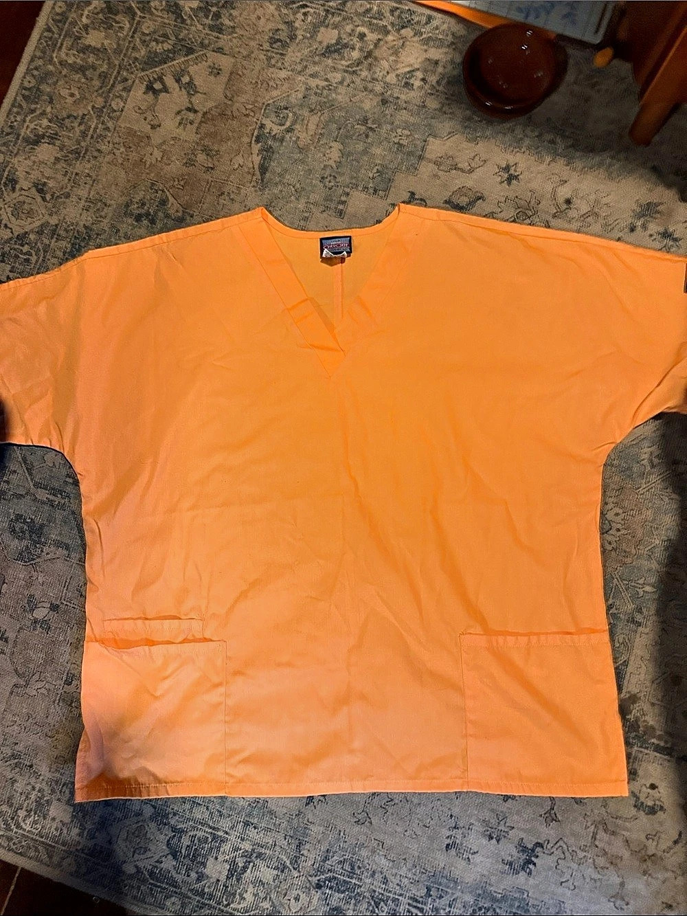 Cherokee Orange Scrub Top Size XL